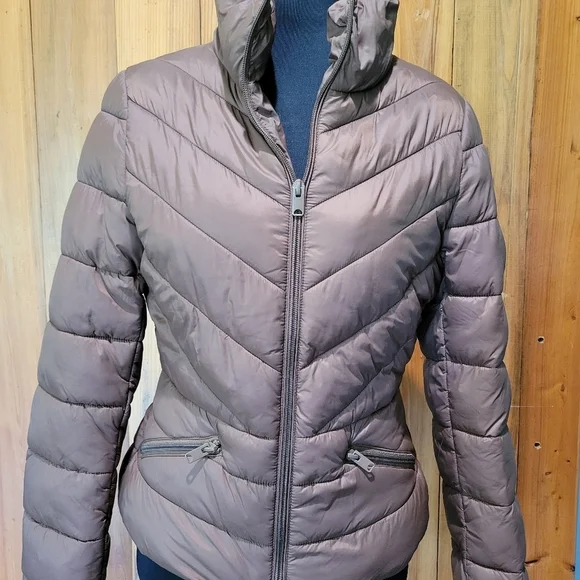 Women's Brown Quilted Jacket - Picture 3 of 10